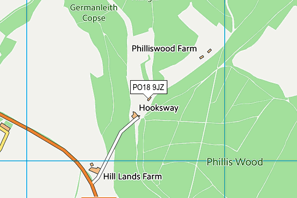 PO18 9JZ map - OS VectorMap District (Ordnance Survey)