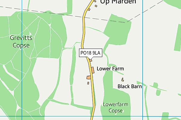 PO18 9LA map - OS VectorMap District (Ordnance Survey)