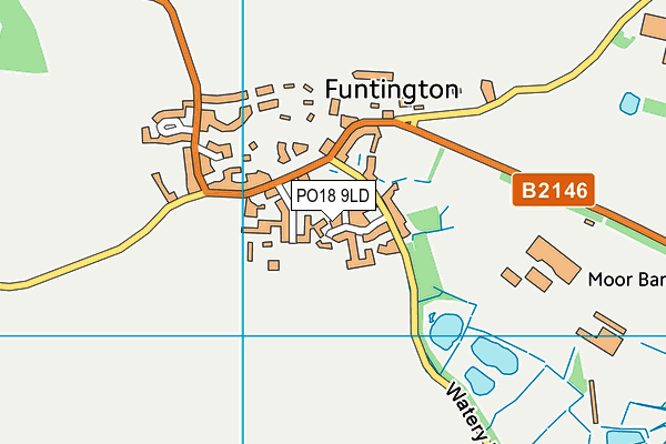 PO18 9LD map - OS VectorMap District (Ordnance Survey)