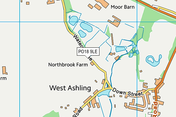 PO18 9LE map - OS VectorMap District (Ordnance Survey)