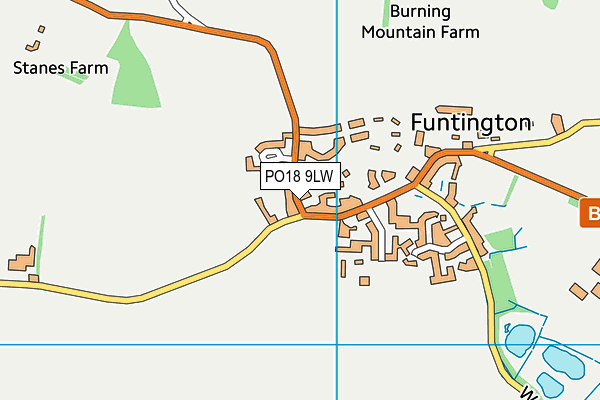 PO18 9LW map - OS VectorMap District (Ordnance Survey)