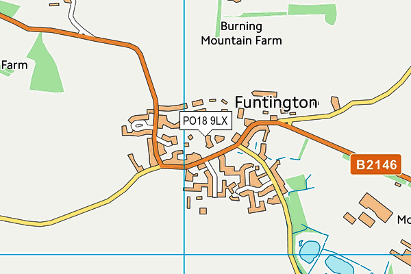 PO18 9LX map - OS VectorMap District (Ordnance Survey)