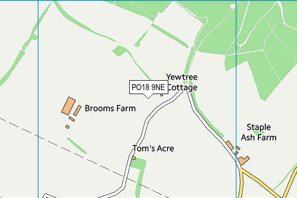 PO18 9NE map - OS VectorMap District (Ordnance Survey)