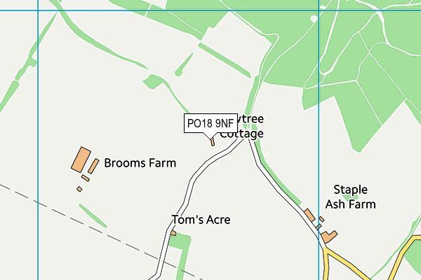 PO18 9NF map - OS VectorMap District (Ordnance Survey)