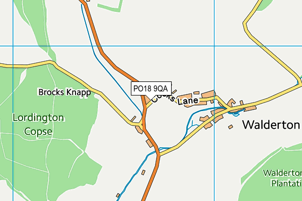 PO18 9QA map - OS VectorMap District (Ordnance Survey)