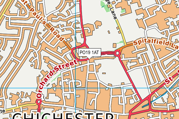 PO19 1AT map - OS VectorMap District (Ordnance Survey)