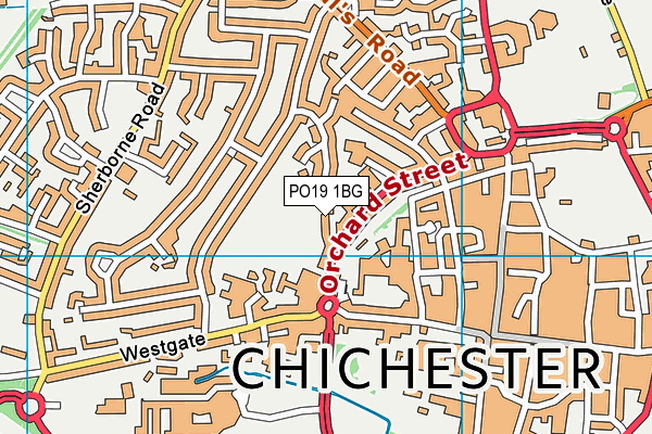 PO19 1BG map - OS VectorMap District (Ordnance Survey)