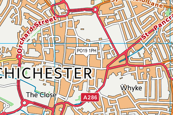 PO19 1PH map - OS VectorMap District (Ordnance Survey)