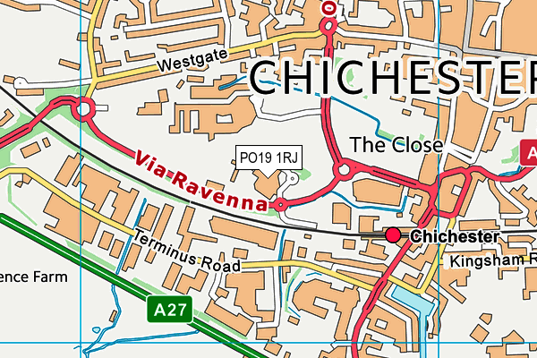 PO19 1RJ map - OS VectorMap District (Ordnance Survey)