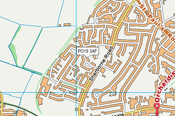 PO19 3AF map - OS VectorMap District (Ordnance Survey)