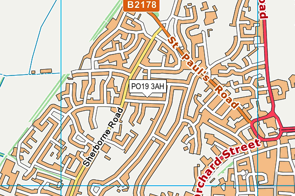PO19 3AH map - OS VectorMap District (Ordnance Survey)