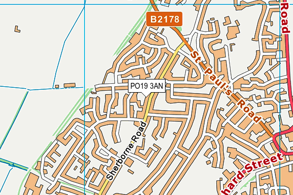 PO19 3AN map - OS VectorMap District (Ordnance Survey)