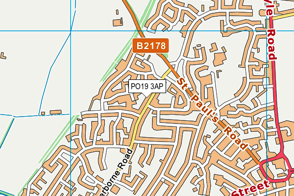 PO19 3AP map - OS VectorMap District (Ordnance Survey)