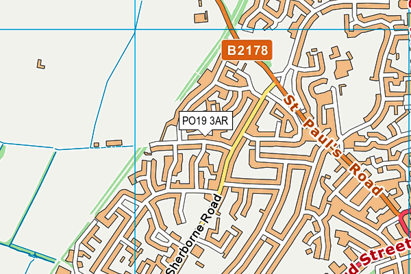 PO19 3AR map - OS VectorMap District (Ordnance Survey)