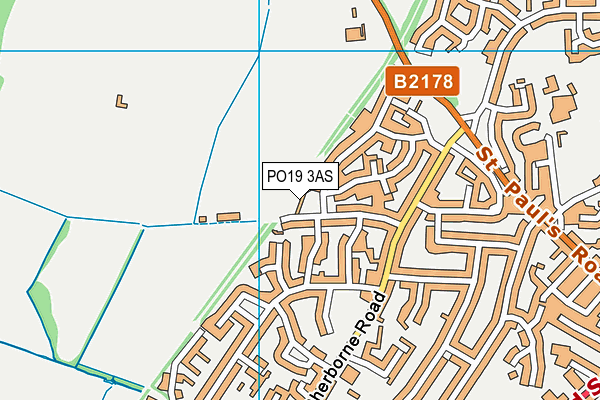 PO19 3AS map - OS VectorMap District (Ordnance Survey)