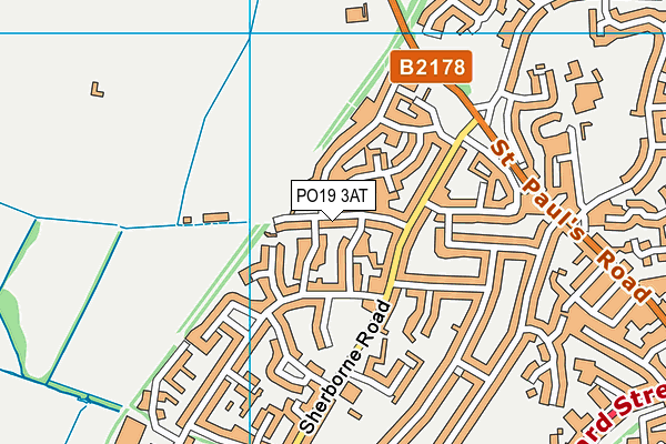 PO19 3AT map - OS VectorMap District (Ordnance Survey)