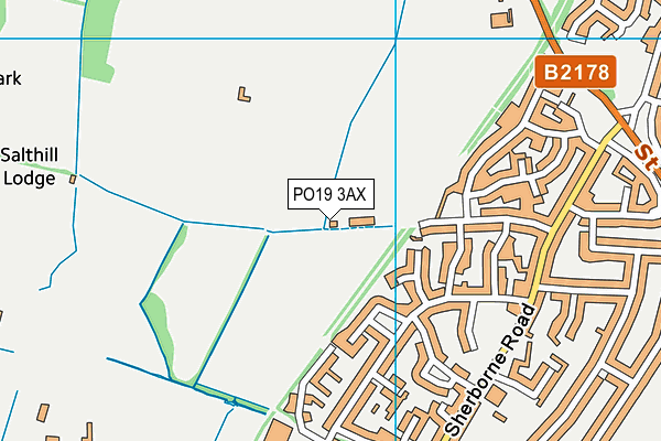 PO19 3AX map - OS VectorMap District (Ordnance Survey)