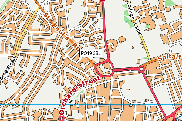 PO19 3BL map - OS VectorMap District (Ordnance Survey)