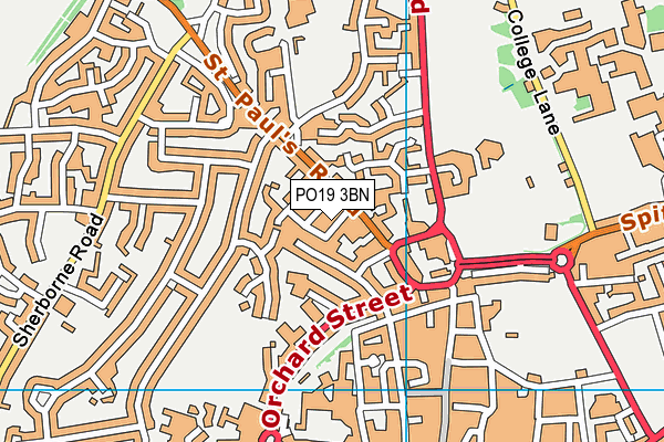 PO19 3BN map - OS VectorMap District (Ordnance Survey)