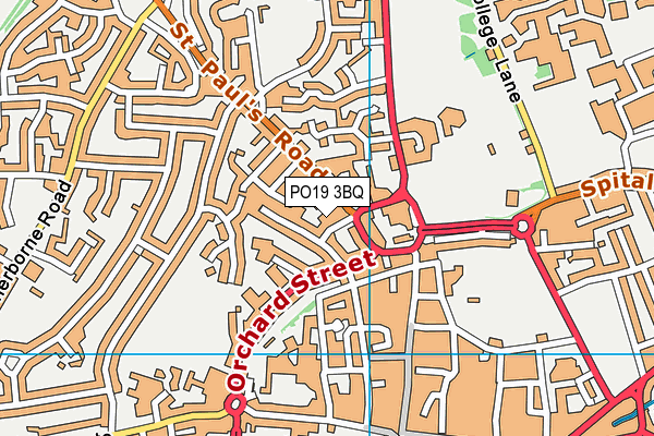 PO19 3BQ map - OS VectorMap District (Ordnance Survey)