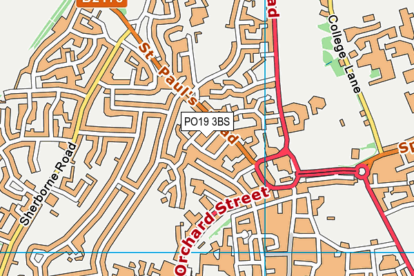 PO19 3BS map - OS VectorMap District (Ordnance Survey)