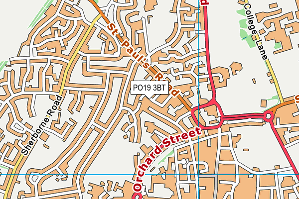 PO19 3BT map - OS VectorMap District (Ordnance Survey)