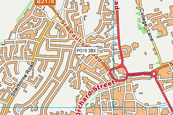 PO19 3BX map - OS VectorMap District (Ordnance Survey)