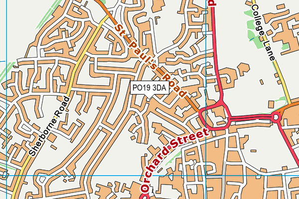 PO19 3DA map - OS VectorMap District (Ordnance Survey)
