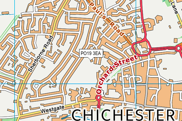 PO19 3EA map - OS VectorMap District (Ordnance Survey)