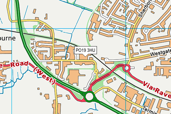 PO19 3HU map - OS VectorMap District (Ordnance Survey)