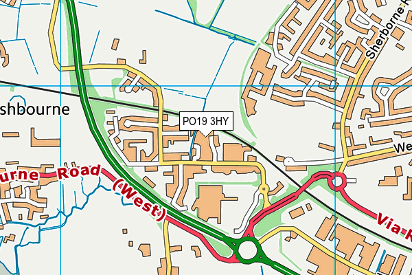 PO19 3HY map - OS VectorMap District (Ordnance Survey)