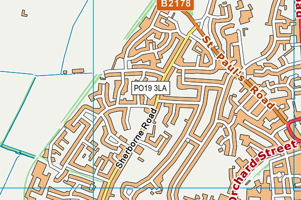 PO19 3LA map - OS VectorMap District (Ordnance Survey)