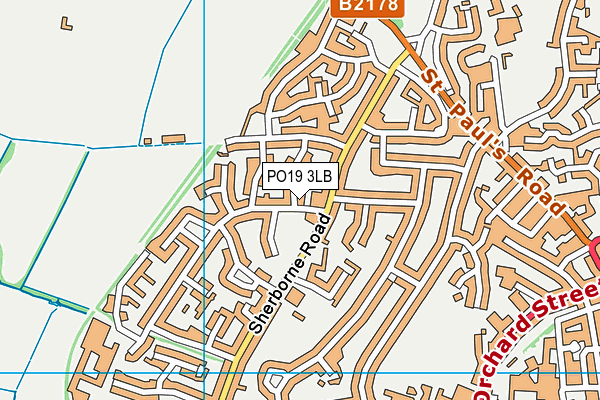 PO19 3LB map - OS VectorMap District (Ordnance Survey)