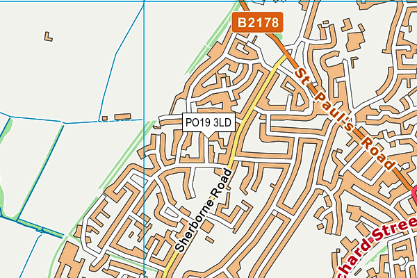 PO19 3LD map - OS VectorMap District (Ordnance Survey)