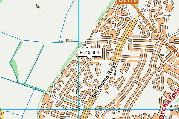 PO19 3LH map - OS VectorMap District (Ordnance Survey)