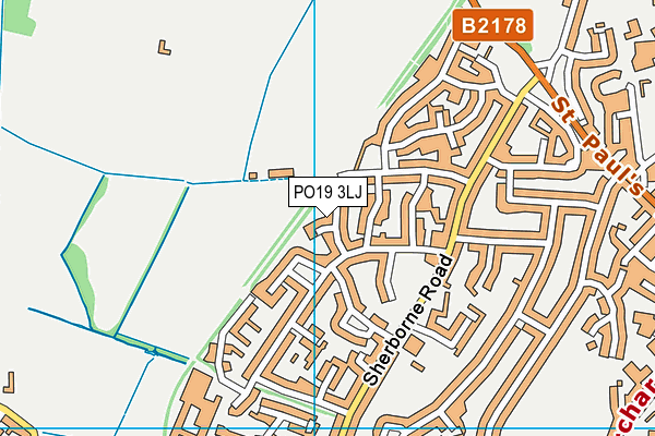 PO19 3LJ map - OS VectorMap District (Ordnance Survey)