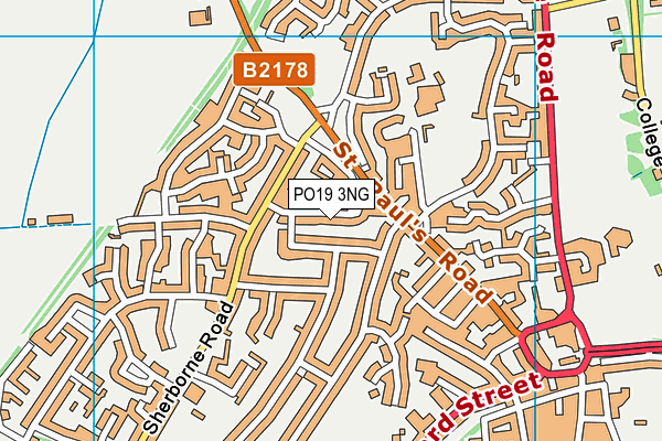 PO19 3NG map - OS VectorMap District (Ordnance Survey)
