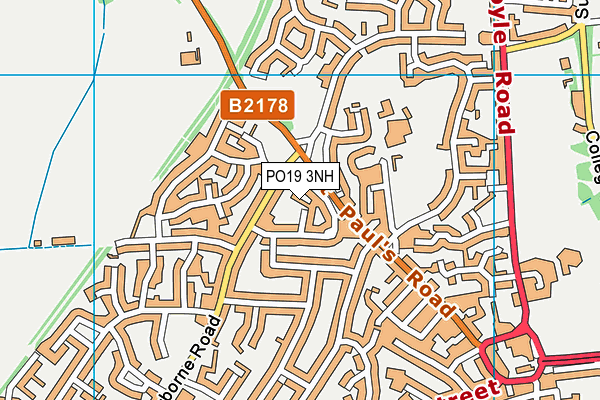 PO19 3NH map - OS VectorMap District (Ordnance Survey)
