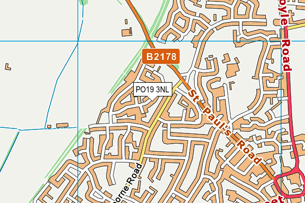 PO19 3NL map - OS VectorMap District (Ordnance Survey)