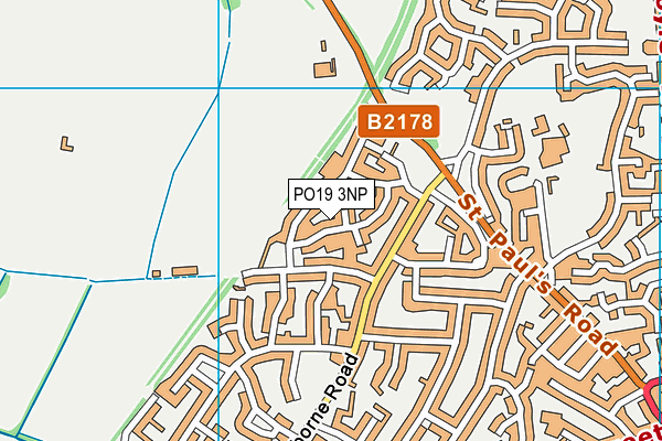 PO19 3NP map - OS VectorMap District (Ordnance Survey)
