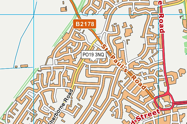 PO19 3NQ map - OS VectorMap District (Ordnance Survey)