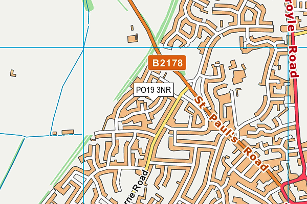 PO19 3NR map - OS VectorMap District (Ordnance Survey)