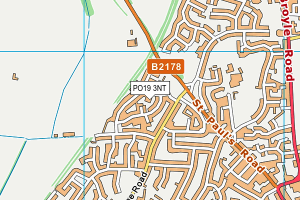 PO19 3NT map - OS VectorMap District (Ordnance Survey)
