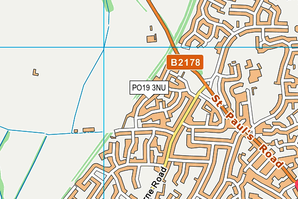 PO19 3NU map - OS VectorMap District (Ordnance Survey)