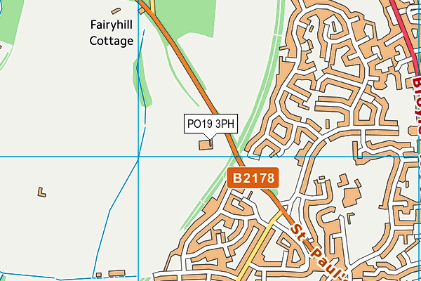 PO19 3PH map - OS VectorMap District (Ordnance Survey)