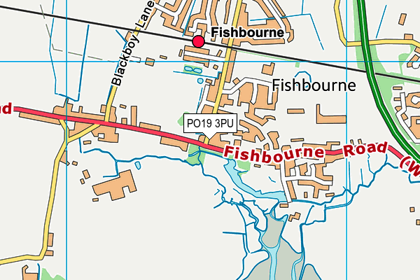 PO19 3PU map - OS VectorMap District (Ordnance Survey)