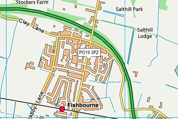 Map of CHESTNUT COURT (FISHBOURNE) LIMITED at district scale