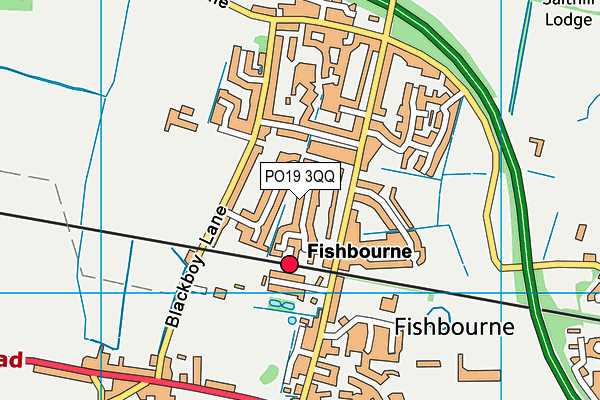 Map of JUMPING JACKS CHICHESTER LIMITED at district scale