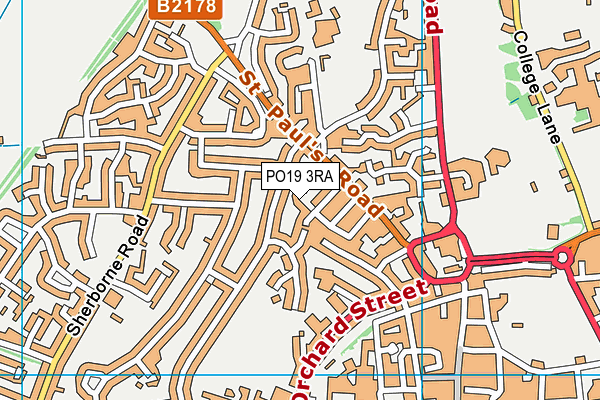 PO19 3RA map - OS VectorMap District (Ordnance Survey)