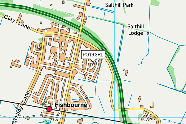 PO19 3RL map - OS VectorMap District (Ordnance Survey)